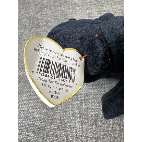 Ty Beanie Babies Retired Blackie Black Bear Stuffed Animal Toy - Picture 9 of 9